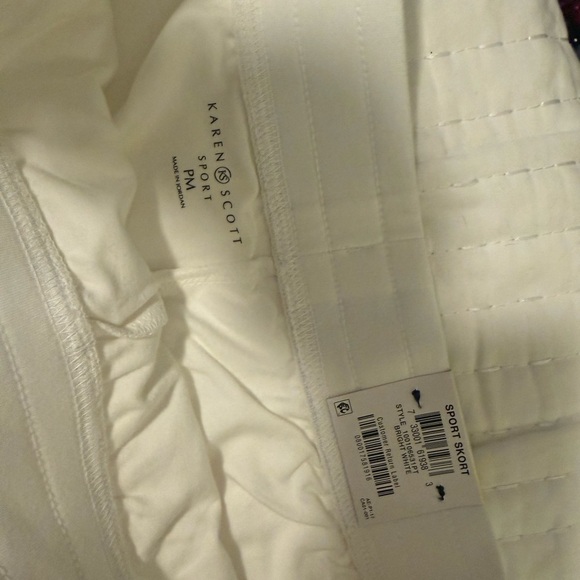 Karen Scott Sport White Skort PM Petite Medium NWT - Picture 6 of 8